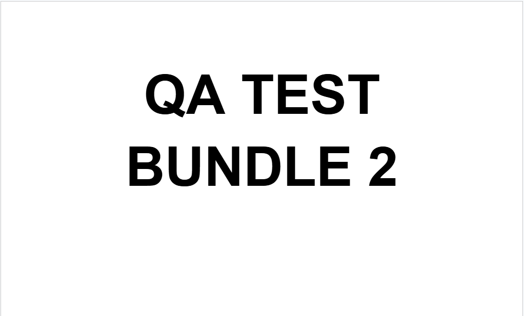 QA Test Bundle 2