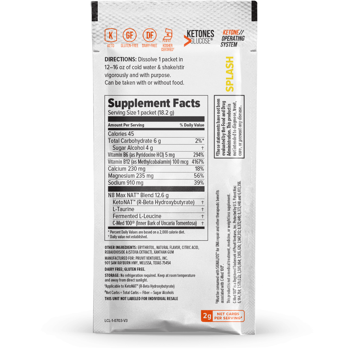 KETO//OS NAT® Splash