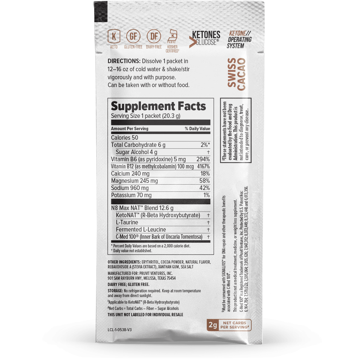 KETO//OS NAT® Swiss Cacao