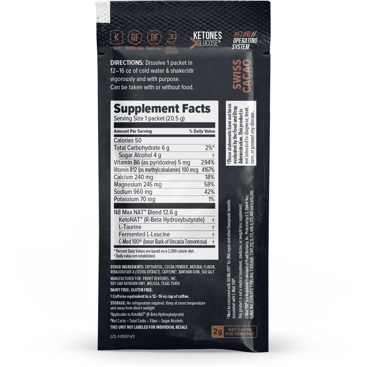 KETO//OS NAT® Swiss Cacao